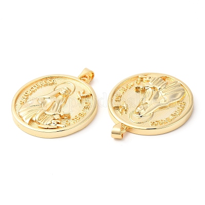 Экологически чистые подвески из латуни с гальваническим покрытием KK-R143-19G-1