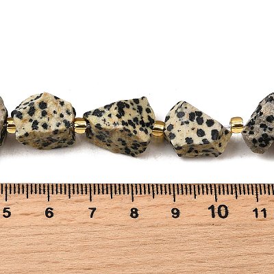 Необработанные грубые натуральные нити бусин из далматинской яшмы G-Z087-A01-1