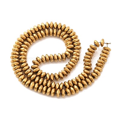 Гальванизировать немагнитных синтетический гематит бисер пряди G-J160-D-02-1