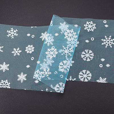 Сетчатые ленты со снежинками в стиле деко OCOR-BC0006-05L-1