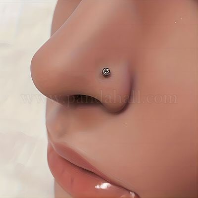 Кольца для носа из хирургической нержавеющей стали 316L с кубическим цирконием в форме сердца FS-WGD0B52-01-1