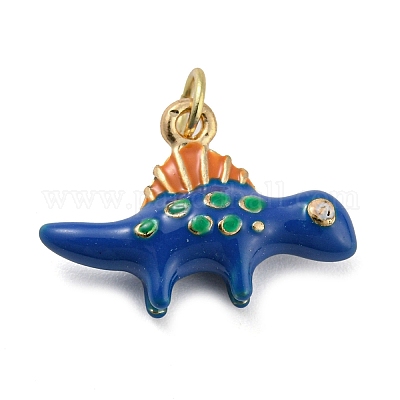 Подвески из латуни и эмали с покрытием динозавра KK-Q804-12G-1