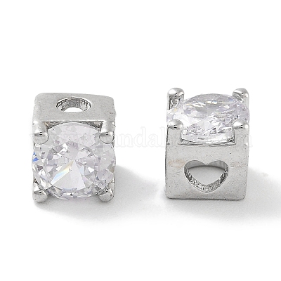 Стойки обшивки латунь микро проложить кубического циркония бусы KK-Z071-39P-1