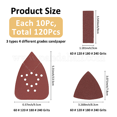 120 шт. 12-х цветная шлифовальная полировальная абразивная бумага DIY-BC0014-55-1