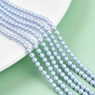 Выпечка из окрашенного перламутрового стекла жемчужные бусинки HY-N002-3mm-C04-1