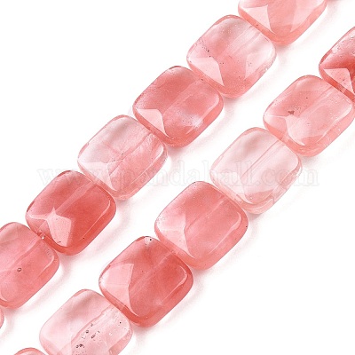 Вишневого кварца стеклянные бусы пряди G-T138-156-1