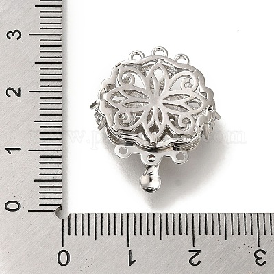 Латунные застежки из прозрачного кубического циркония с микропаве и смолой KK-H480-08P-1