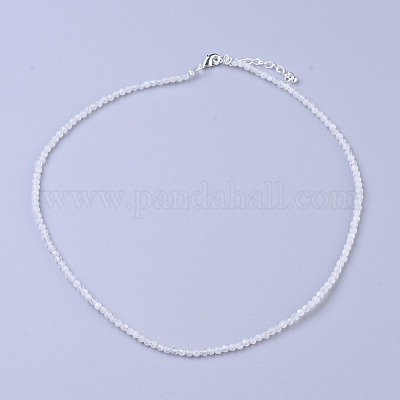 Ожерелья из бисера из натурального радужного лунного камня NJEW-K114-A-A11-1