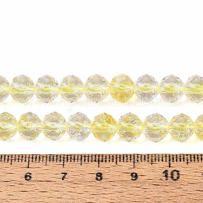 Хрустящие прозрачные стеклянные бусины нити GLAA-N063-8mm-08-1