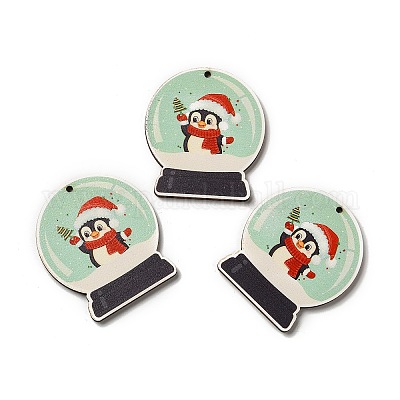 Деревянные подвески с односторонним принтом WOOD-H102-02B-1