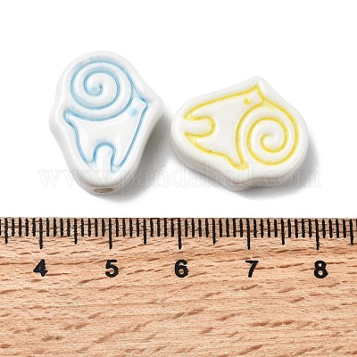 Фарфоровые бусины ручной работы PORC-Z004-01-1