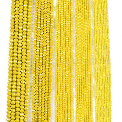 Стеклянные бусины с гальваническим покрытием  EGLA-A044-P6mm-A04-1