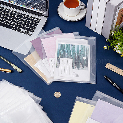 Прозрачные пластиковые пакеты для хранения документов AJEW-WH0695-091-1