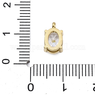 Подвески из нержавеющей стали 304 с микропаве из кубического циркония STAS-L022-160G-A02-1