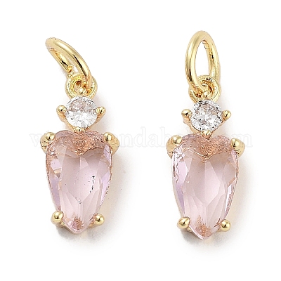 Латунные микро проложить кубического циркония подвески KK-C051-09G-03-1