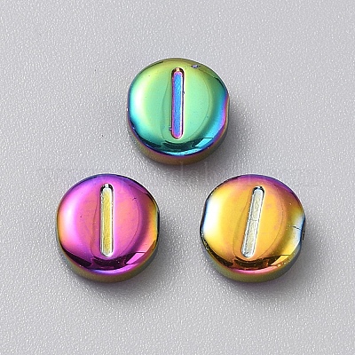 Гальванизированная стеклянная бусина GLAA-WH0042-12A-12-1