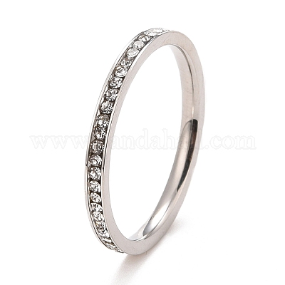 Комплект колец со стразами из нержавеющей стали 304 STAS-D178-02C-1