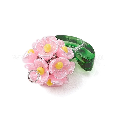 Подвески-цветы из стеклянных бусинок PALLOY-MZ00521-1