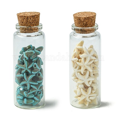 2 шт. прозрачная стеклянная бутылка для желаний PALLOY-JF03374-1