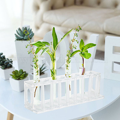 Акриловый штатив для лабораторных пробирок на 8 отверстие DIY-WH0430-379-1