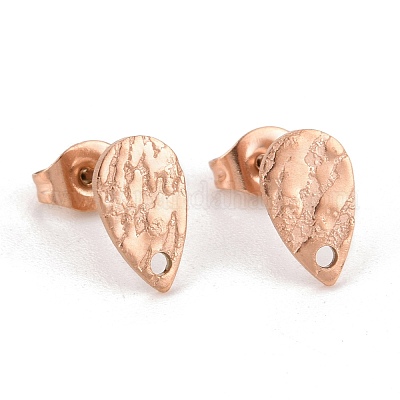 Ионное покрытие (ip) 304 нержавеющая сталь гвоздики фурнитура для сережек STAS-O119-28RG-1