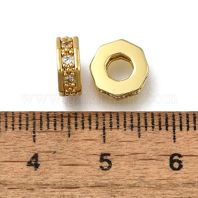 Латунь микропаве прозрачный кубический цирконий европейский бисер&nbsp;LS-ZIRC-I070-094G-1