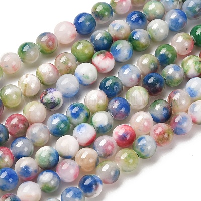 Природные персидские нефрита бисер пряди G-D434-6mm-02-01-1