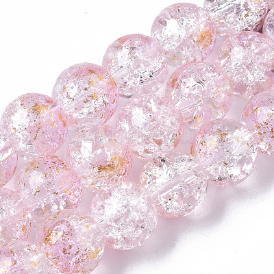 Wholesale Spray Painted Transparent Crackle Glass Beads