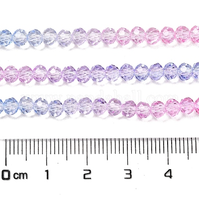 Прозрачные окрашенные стеклянные бусины DGLA-A034-T4mm-A08-1