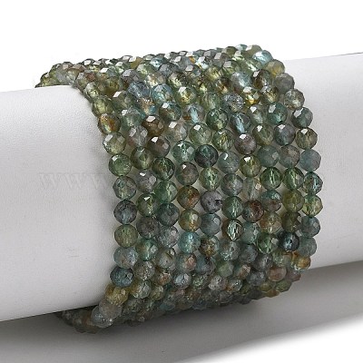 Естественный зеленый апатит бисер пряди&nbsp;G-L651-C08-4mm-1