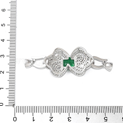 Латунный бантик микропаве из кубического циркония с застежкой KK-A252-17P-1