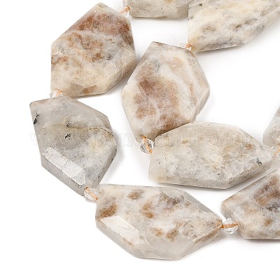 Натуральный Sunstone бисер пряди G-P548-A03-01-1