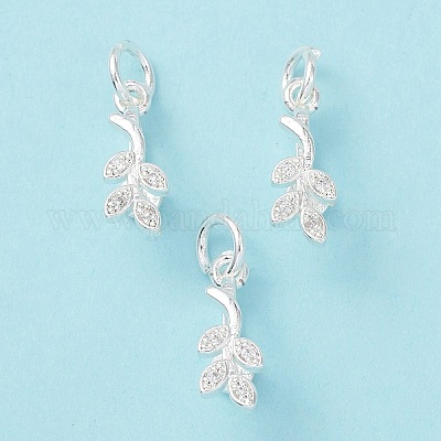 Стеллажное покрытие латунь проложить кубический цирконий форма листа ледоруб щепотка поручни KK-G464-07S-1