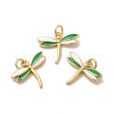 Подвески из латуни с эмалью в стойку KK-A177-21G-1