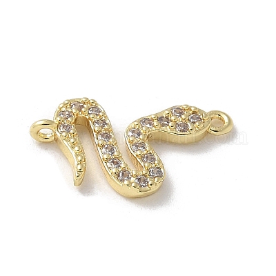 Латунные микропаве прозрачные подвески с фианитом KK-S505-05G-1