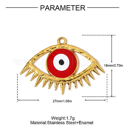 Подвески из нержавеющей стали 304 с эмалью STAS-OY005-24G-1