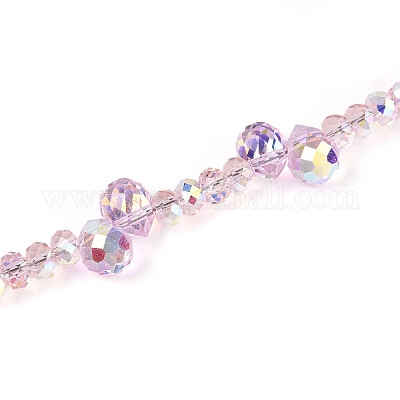 Нити из гальванического стекла и акриловых стразов MAK-T011-07E-1