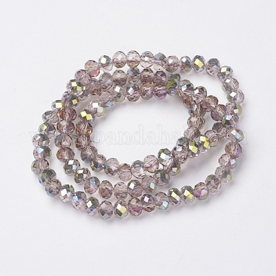 Гальванизируйте прозрачное стекло бисер нитей EGLA-A034-T4mm-S19-1