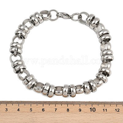 Браслеты-цепочки из нержавеющей стали 304 в стиле панк для мужчин и женщин BJEW-S181-03P-1