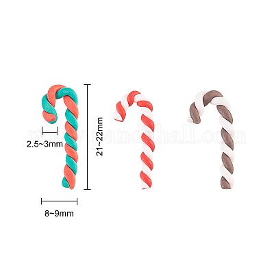 60шт 3 цвета рождественская тема кабошоны из полимерной глины ручной работы CLAY-CJ0001-31-1