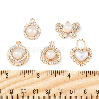 25 шт. 5 стиля подвески из сплава со стразами FIND-FS0003-53-1