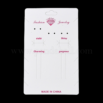 Прямоугольные бумажные карточки для демонстрации ювелирных изделий AJEW-A051-03-1
