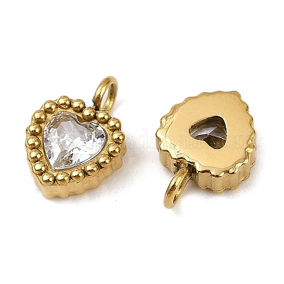 Подвески из нержавеющей стали 304 с микропаве из кубического циркония STAS-K302-01F-G-1