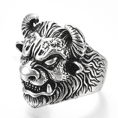 Регулируемые кольца манжеты из сплава тибетского стиля RJEW-T009-10AS-1