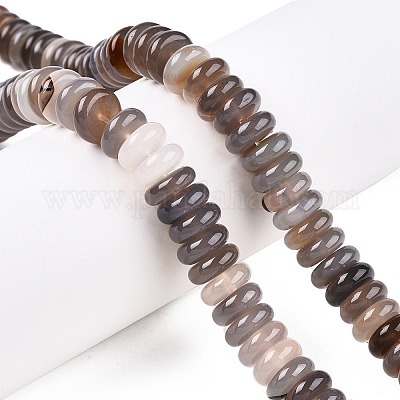 Серые натуральные бусины из агата  G-T138-71-1