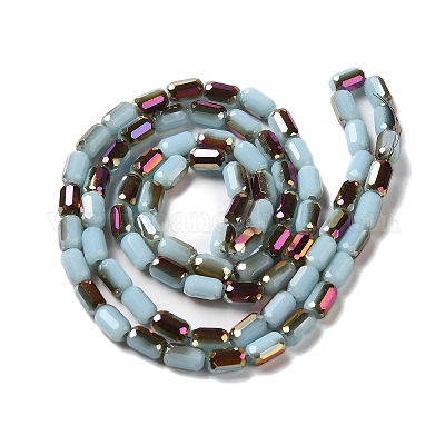 Стеклянные бусины с гальваническим покрытием  EGLA-D031-01-10-1