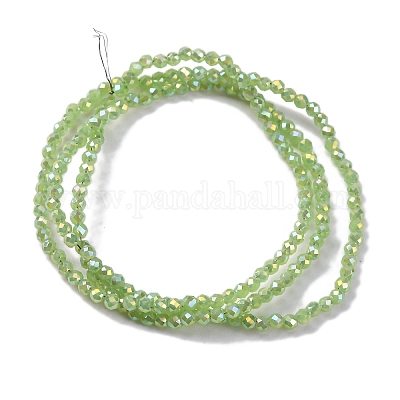 Стеклянные бусины с гальваническим покрытием  EGLA-H107-01A-A01-1