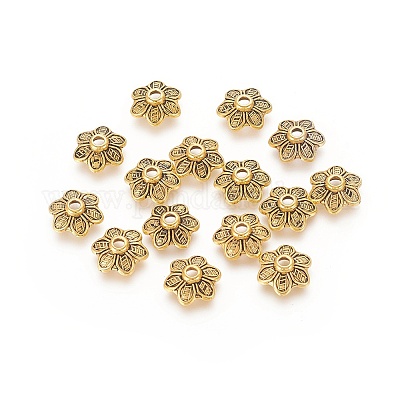 Тибетского стиля колпачков TIBEB-EA494Y-AG-FF-1