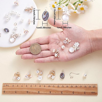 Набор для изготовления сережек с цветком своими руками DIY-SZ0009-77-1