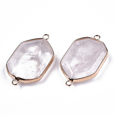 Соединители звеньев естественного розового кварца G-T131-48G-06-1